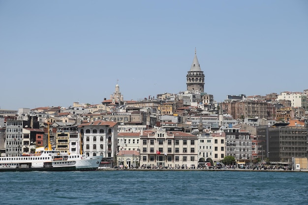 Karakoy i wieża Galata w Stambule w Turcji