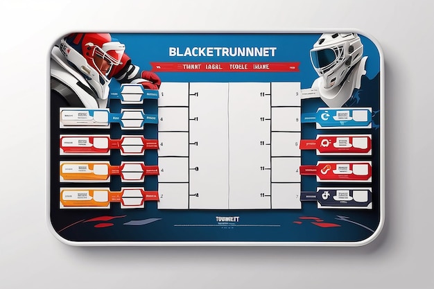 Zdjęcie karate tournament bracket display signage mockup z pustą białą pustą przestrzenią do umieszczania projektu