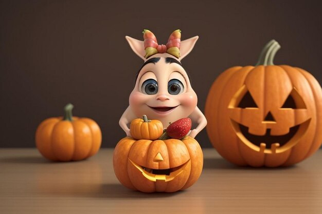 Karikatura Pumpkin Halloween Jack O Lantern