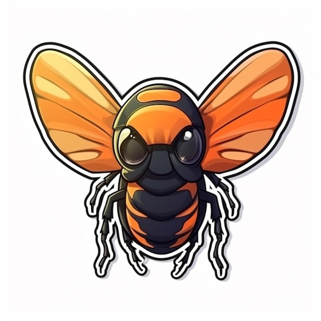 Zdjęcie karikaturowa pszczoła z okularami przeciwsłonecznymi na głowie