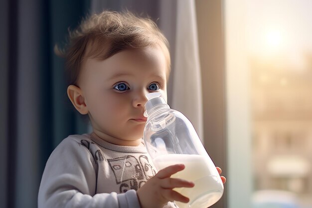Zdjęcie karmienie dziecka butelką