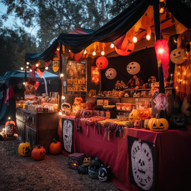 Karnawał Halloween z wróżkami i stacjami ze słodyczami