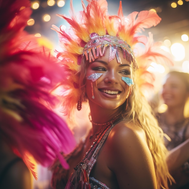 Karnawał w Brazylii Karnawał wenecki Mardi Gras Kobiety kostiumy i maski