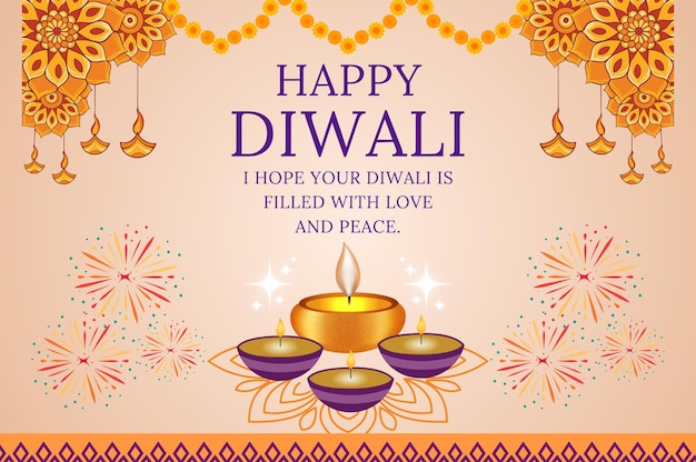 Karta festiwalowa Diwali Projekt karty festiwalowej Diwali