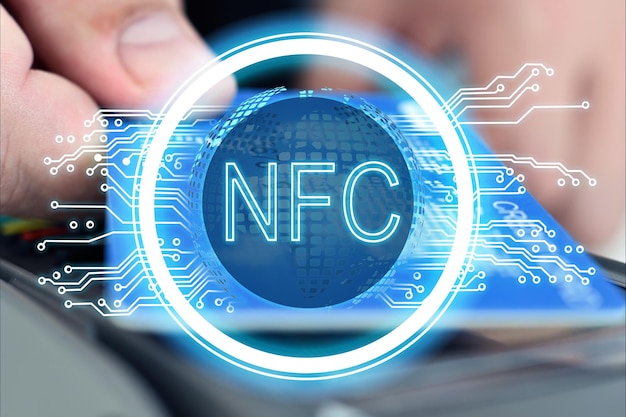 Karta kredytowa z płatnością ręczną do wydawania pieniędzy za pomocą technologii NFC