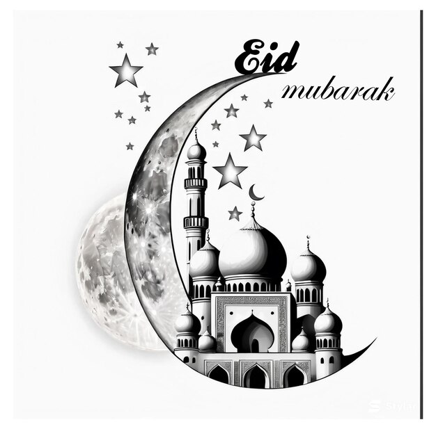 Zdjęcie karta projektowa eid mubarak