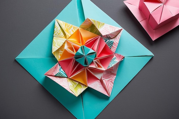 Zdjęcie kartka urodzinowa z origami