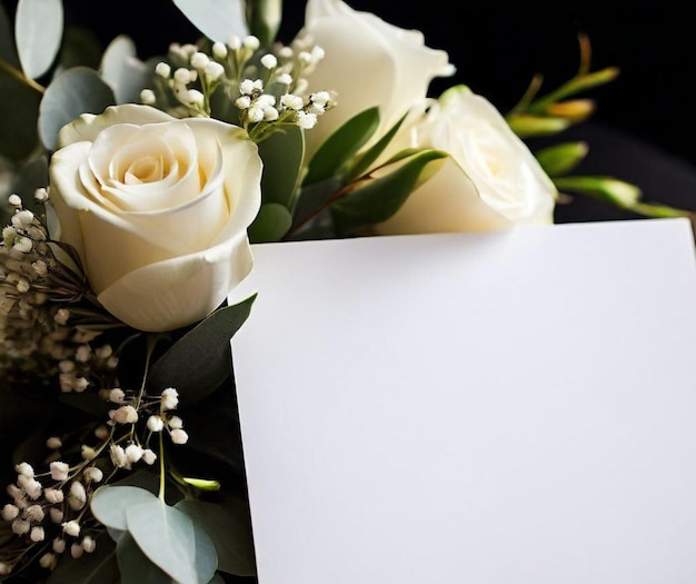 Zdjęcie kartka z bukietem kwiatów dodaj swój tekst