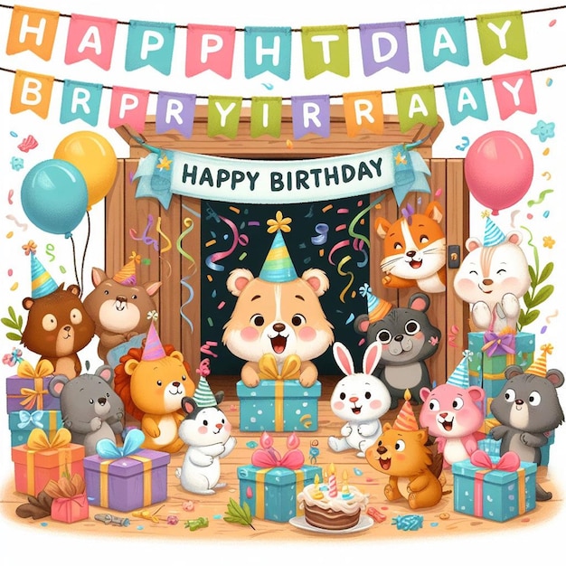 Zdjęcie kartka z życzeniami urodzinowymi