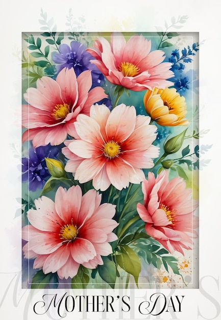 Kartki na Dzień Matki z kwiatami