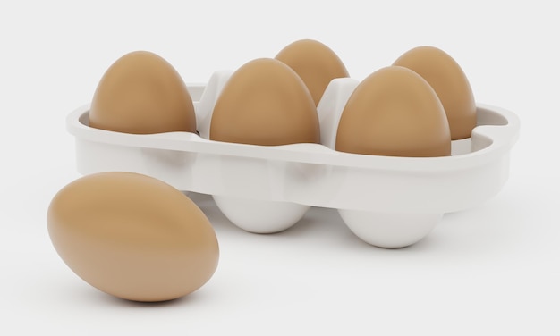 Zdjęcie karton jajek z jednym, który jest oznaczony jako „jajko”