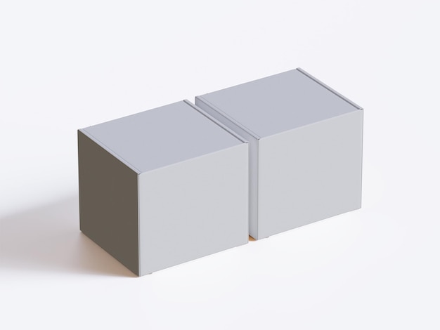 Kartonowe pudełka prezent 3D ilustracja renderowania
