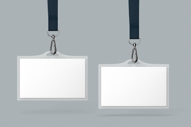 Karty pracownicze png makiety szarej przezroczystej konstrukcji
