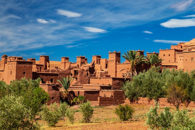 Kasbah Ait Ben Haddou W Górach Atlas.