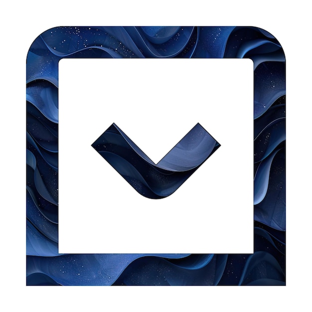 Zdjęcie kąt ikony kwadratu w dół niebieski gradient wzornictwo stylu tła