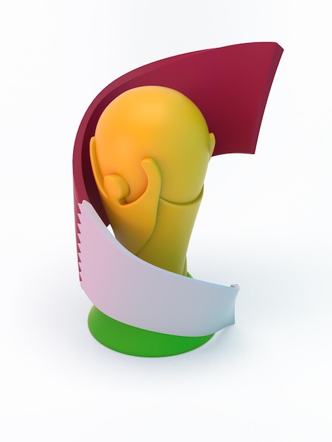 Zdjęcie katar world cup po prawej stronie na białym tle na białym tle