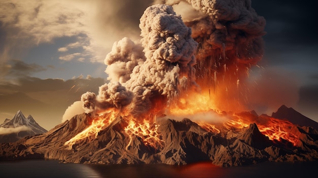 Katastrofa naturalna Erupcja wulkanu