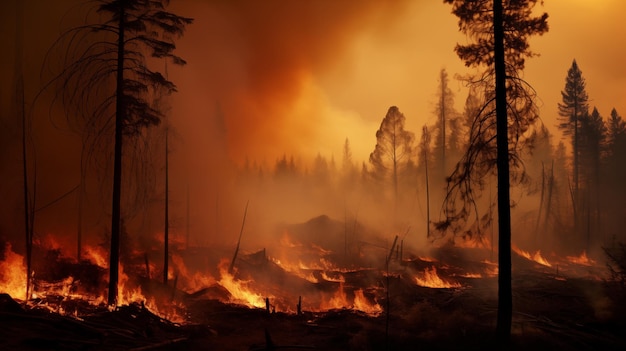 Katastrofa naturalna Pożary lasów