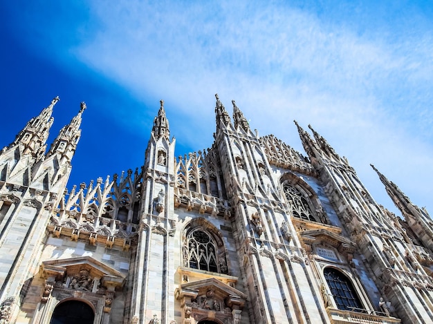 Katedra HDR Duomo di Milano w Mediolanie