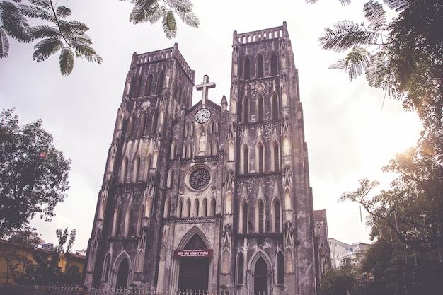 Katedra św. Józefa Hanoi WietnamStyl vintage