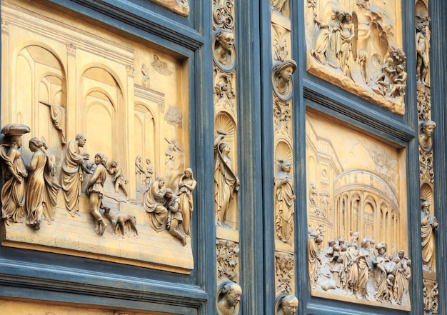 Katedra we Florencji Bramy Raju fragment Toskania Włochy