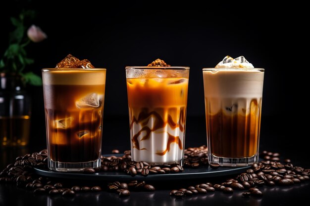 Kawa ekstrawagancyjna - żywa ekspozycja espresso, toniku, kremowatej kawy lodowej i innych produktów