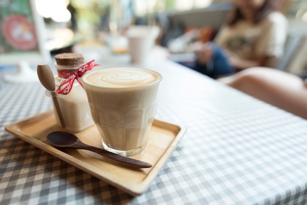 Kawa Latte Art, Vintage Filtr Obrazu