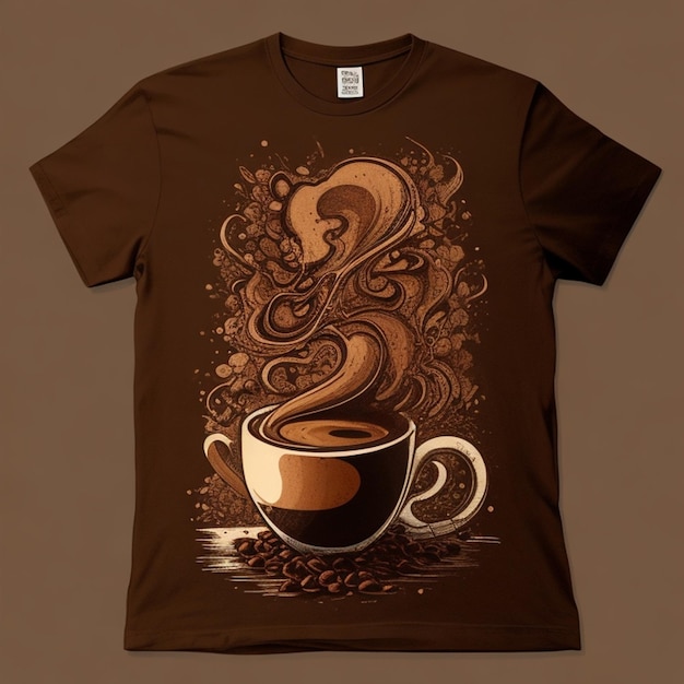 Zdjęcie kawa w projekcie koszulki