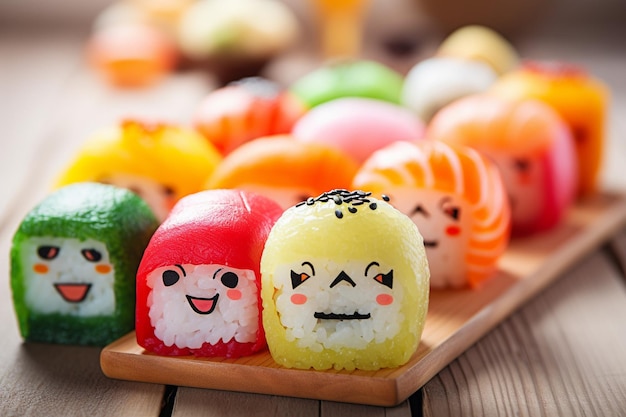 Zdjęcie kawaii sushi collectio