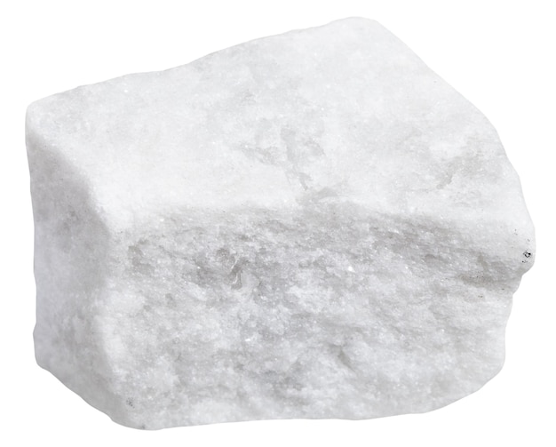 Kawałek białego marmuru na białym tle