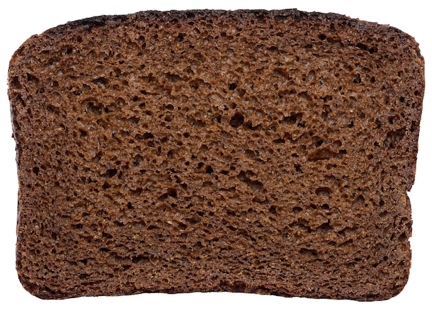 Kawałek chleba żytnego na białym, odizolowanym tle