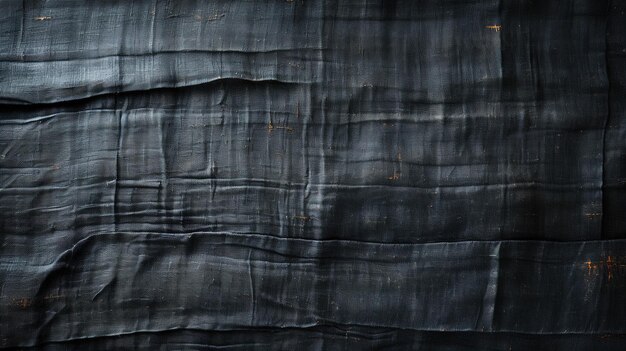 Zdjęcie kawałek ciemnego, cienkiego lnu, bawełniana tkanina zmarszczona z fałdami