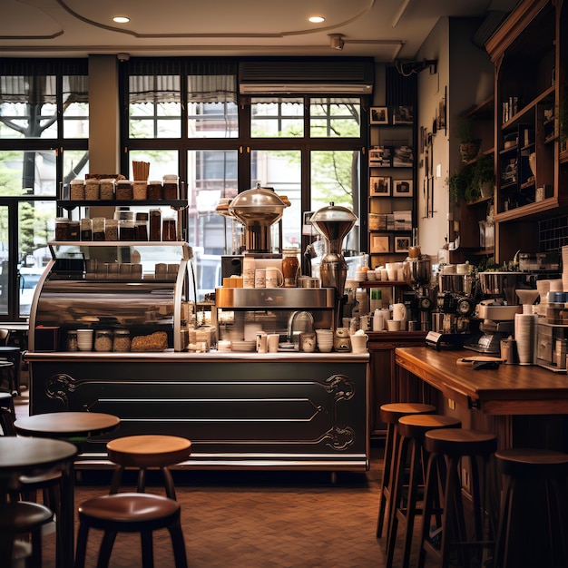 kawiarnia barista maszyna do kawy ziarna kawy filiżanka kawy