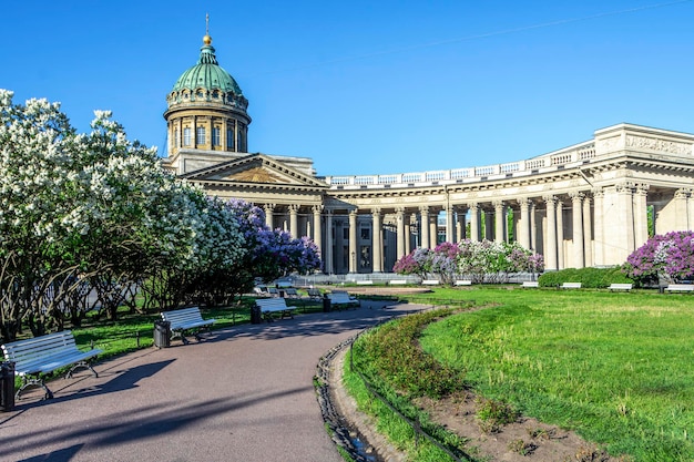 Kazański Sobór Kazański na wiosnę Sankt Petersburg Rosja