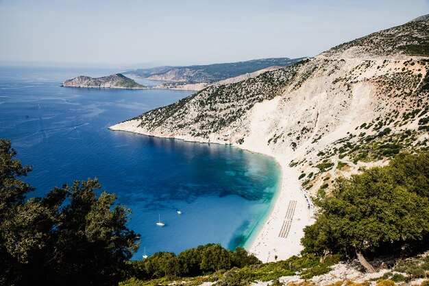 kefalonia Grecja Platia Ammos Beach jedna z najpiękniejszych plaż