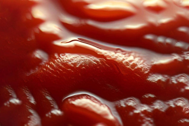 Ketchup w plastikowym pojemniku z odrobiną wody.