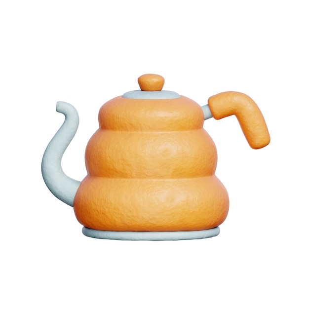 Kettle Kawiarnia i barista renderowanie 3D