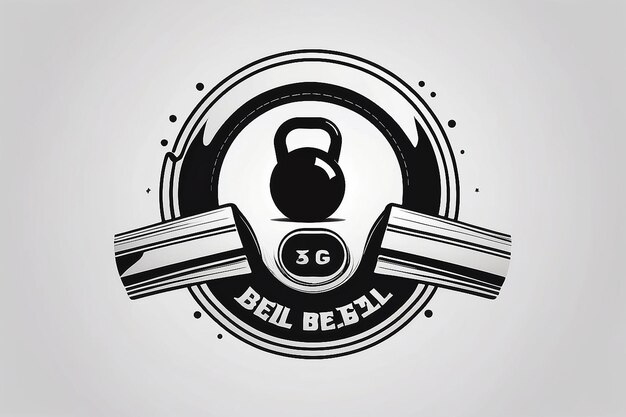 Kettlebell Gym Fitness Logo Edytowalna i zmieniająca rozmiar ilustracja wektorowa