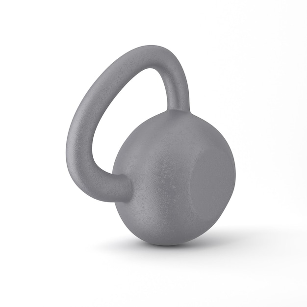 Kettlebell Widok Z Lewej Strony Na Białym Tle