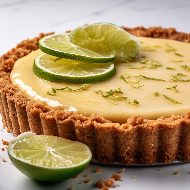 Key Lime Pie Na Talerzu Generacyjna Sztuczna Inteligencja