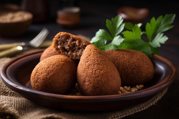 Zdjęcie kibbeh to popularne danie w kuchni bliskiego wschodu turecka nazwa icli kofte