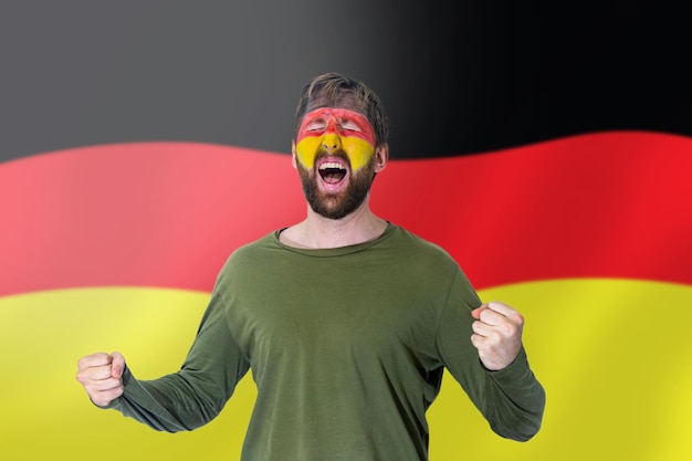 Kibice reprezentacji Niemiec w piłce nożnej kibicujący swojej drużynie na mistrzostwach świata 2022, piłka nożna