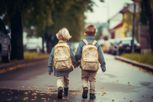 kids_carrying_schoolbags chodzące po drodze
