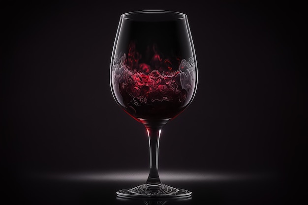 Zdjęcie kieliszek wina z czerwonym płynem