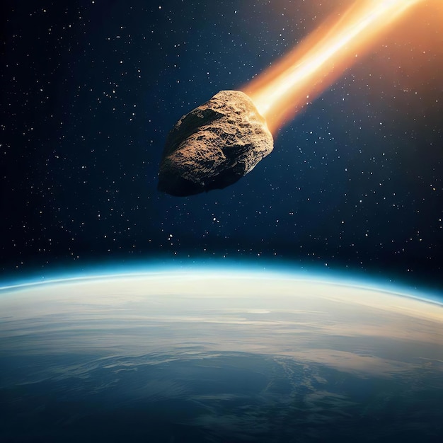 Kierunek meteorytu Ziemski meteor wchodzący w atmosferę planety Ziemia