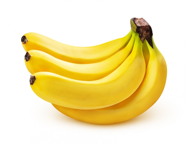Zdjęcie kilka bananów na białym tle