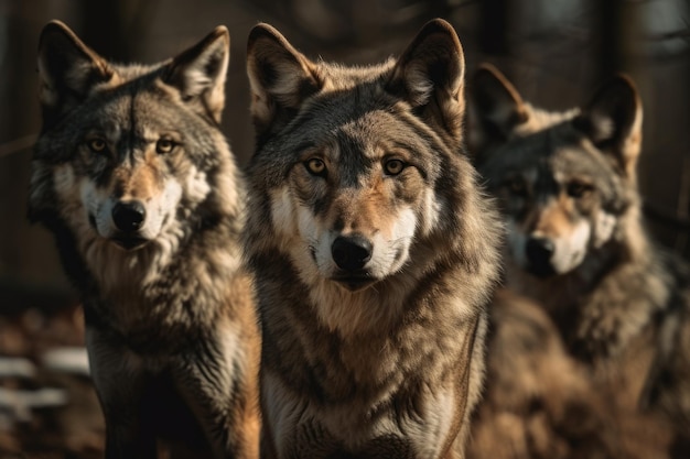 Kilka wilków Lupus canis