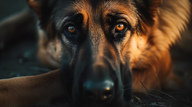 kinematograficzny i dramatyczny portret dla psa