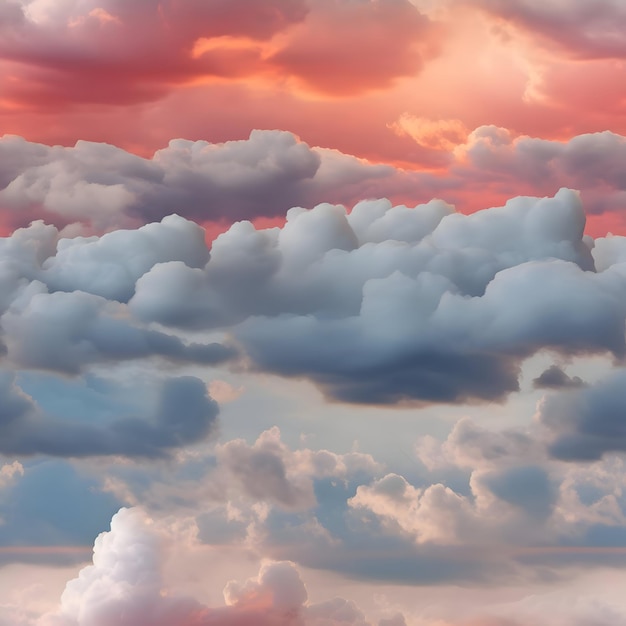 Kinowe zdjęcie zachodu słońca na chmurach na niebie Wysoka rozdzielczość