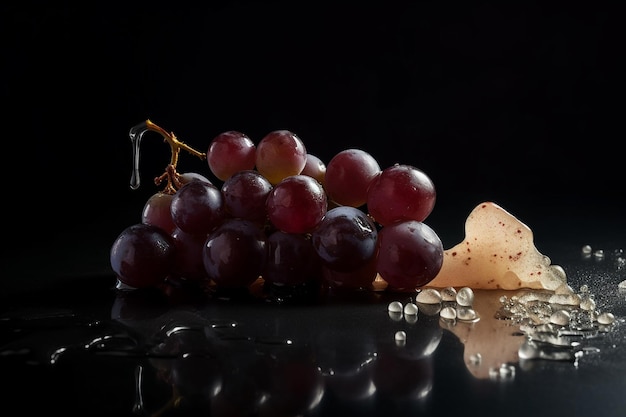 Kiść winogron z diamentem na wierzchołku.
